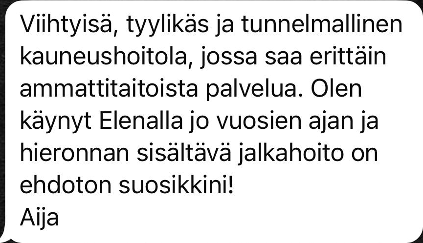 Aijan palaute LeVidasta